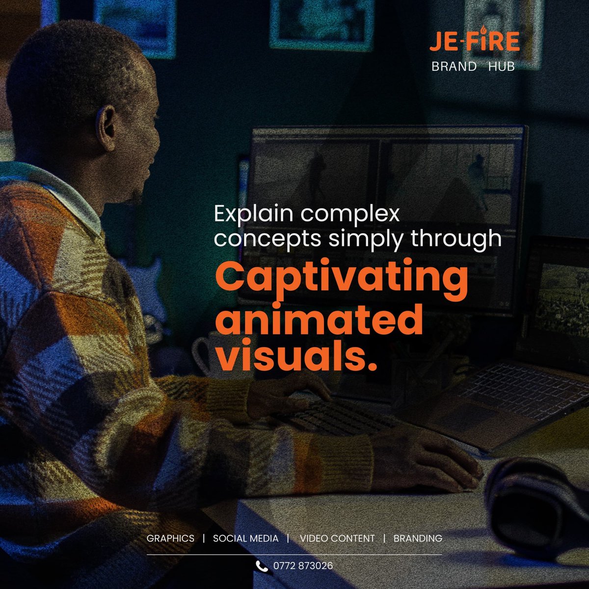 Jefire_Uganda's tweet image. Transform your ideas into engaging animated visuals. Let&apos;s create something amazing together! #animation #visualcommunication #graphicdesign #branding