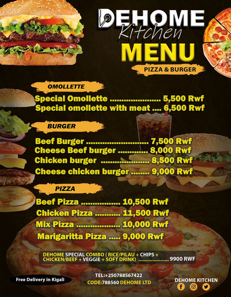 ateteloxane's tweet photo. Ntahandi hantu wasanga ibiryo byiza Kandi bisukuye muri Kigali uretse muri #DehomeKitchen Kandi Ibiciro byabo byoroheye buri weseβοΈ bakora na delivery muri Kigali π₯° https://t.co/1g6jiZzDk6