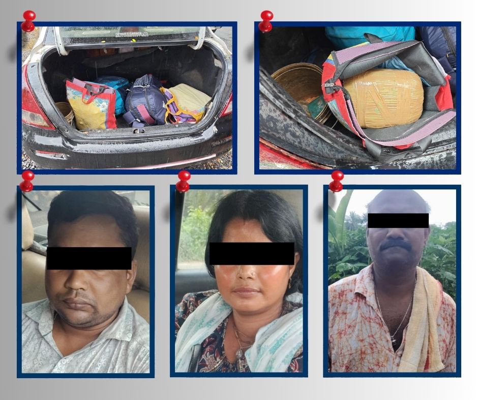 Acting on specific input Bhangar Police station intercepted a vehicle in Borali area transporting ganja from North Bengal.

Approximately 22 kg of ganja was seized, and three persons including the driver were arrested.

A specific case under the NDPS Act has been registered at