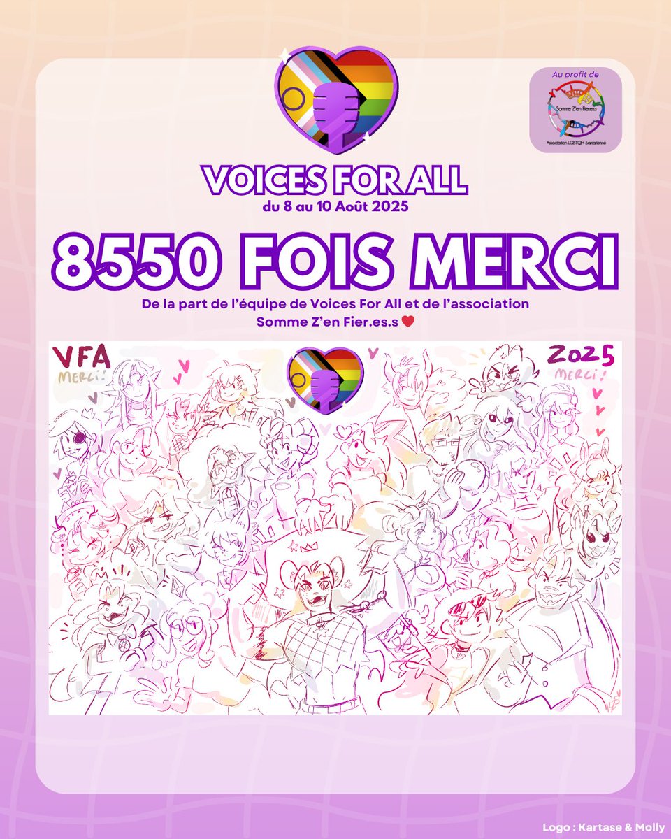 【8550 € RÉCOLTÉS POUR LA CAUSE LGBTQIA+】

Merci aux Streamers ❤
Merci à Somme Z'en Fier. es. s💛
Merci aux modérateurs et aux clippeurs 💚

Et avant tout, merci à VOUS !! 💙
Que vous ayez donné, partagé, commenté, rien n’aurait été possible sans votre soutient 🌈