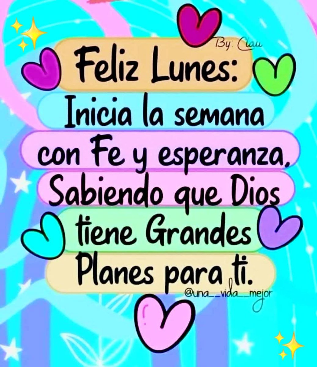 Que esta semana sea una semana de mucha bendiciónes!! 🙏 ❤️