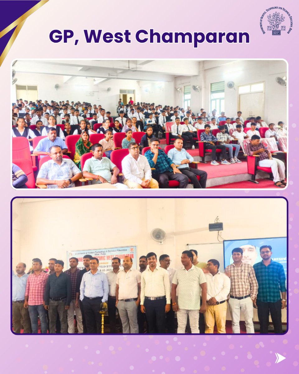 DSTTEBihar's tweet photo. A warm welcome to the 2025–29 batch at GPI Madhubani, Chapra, West Champaran & Bhojpur!
Smiles, introductions & new friendships marked the start of their journey.
#dsttebihar #bihareducation #OrientationProgram #Freshers2025 #CampusLife #StudentLife #NewBeginnings https://t.co/UYQTpuWS82