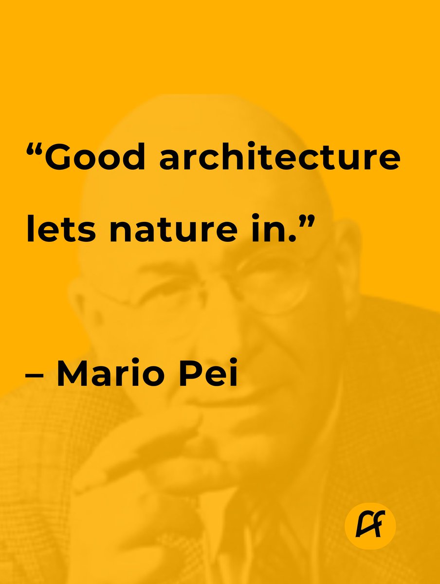 Arcfunmi's tweet image. “Good architecture lets nature in.” 

– Mario Pei

#mondaymotivation #architecturequote #architecture #architect #arcfunmi