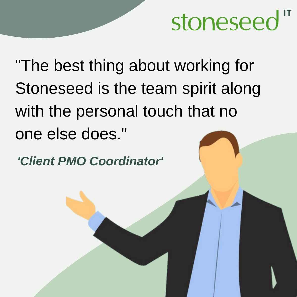 stoneseed's tweet image. Here is just one of many reasons why you should work for Stoneseed! 🙂 For more quotes and feedback about what it&apos;s like to work here at Stoneseed, download our Employee Values brochure: hubs.la/Q03zW-PG0 #ITprojectmanagement #Stoneseed