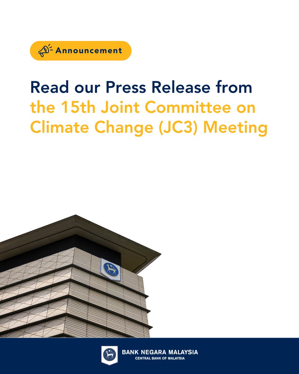 The Joint Committee on Climate Change (JC3), co-chaired by Bank Negara Malaysia and the Securities Commission Malaysia reaffirmed its commitment to advancing the climate agenda through coordinated and collaborative efforts during its 15th meeting on 7 August 2025. 
 
During this
