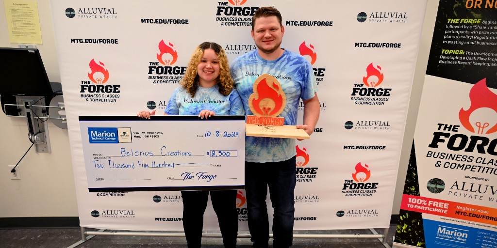 Are you looking to start or grow a small #business?  Marion Tech is offering FREE classes starting Aug. 26. Register for the Forge here: mtc.edu/the-forge/inde…. Top students will compete for a $2,500 prize in the Alluvial Private Wealth #Forge #Competition Oct. 14.