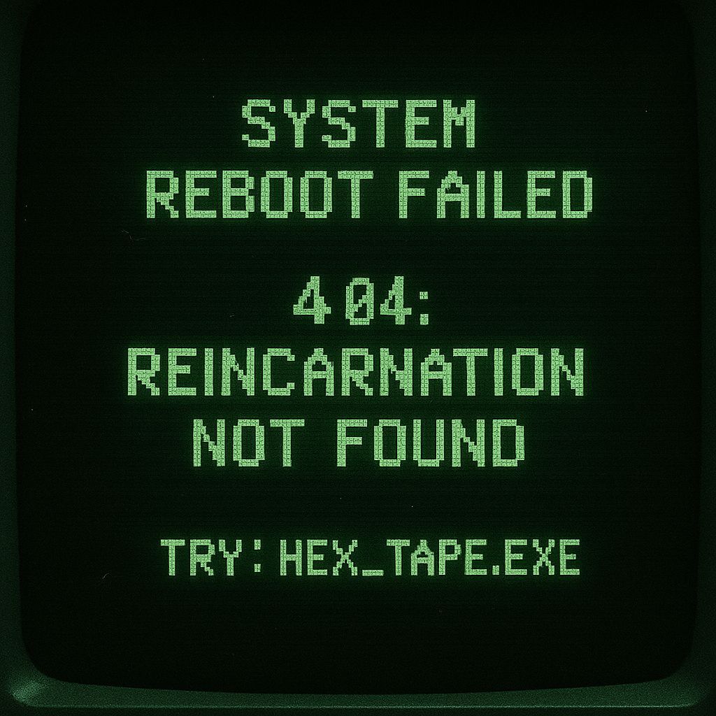 the_margret's tweet image. SYSTEM REBOOT FAILED.
404: Reincarnation Not Found.
TRY: Hex_Tape.exe
(It’s free, glitchy, and won’t crash harder than you already have.)
🔗 BookHip.com/VKMCHCL

#booksky #hexcore #404error #reincarnationfail #cyberpunkreads #glitchfiction #sadtechfiles