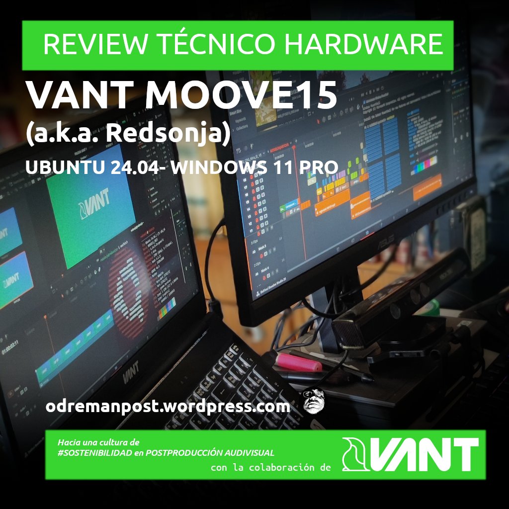 #apuntesdepostproducción: ¿Puede un portátil Linux ser tu aliado en la postproducción profesional?

odremanpost.wordpress.com/2025/08/11/apu…

Con la colaboración de @vantpc_es

#PostproducciónLinux #VANT #DaVinciResolve #SoftwareLibre #CineSostenible #Odremanpost #UNESCO_ODS #ReviewVANT #foss