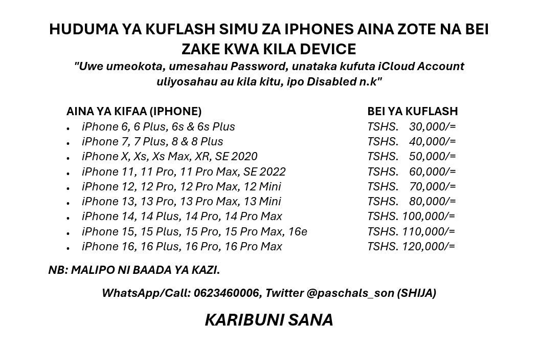 S H I J Δ (@paschals_son) on Twitter photo Some News to Share✨! Karibuni Sana🙏🏽.
<a href="/__Rouselyn__/">KING👑</a> <a href="/Agnesskanje/">Muuza viatu🌹</a> <a href="/say_please__/">FUNDI JUMA 🇿🇦</a> <a href="/queeen_minah/">minah🌹</a> <a href="/amprincess9/">TricyLove🦁</a> <a href="/anuskills3/"> 𝐊𝐢𝐝𝐮𝐝𝐮 𝐌𝐭𝐮 𝐉𝐑™</a> <a href="/captainpapiloni/">Mafioso</a> <a href="/anon_codex/">Trojan Horse 🎭</a> <a href="/rollymsouth/">Madenge</a> <a href="/mshambuliaji/">Maulid Kitenge</a> <a href="/FridaAmani/">fridaamani EAGLE🦅….</a> <a href="/nyuki_malkia/">Malkia Nyuki 👑</a> <a href="/ze_mandevu/">The mandevu</a> <a href="/unyunyumatata/">Giftedfragrance😋😍❤️</a> <a href="/kalage_jr/">John kalage 🇹🇿</a> <a href="/Leeza_billy/">Kichwa Rungu 👑</a> <a href="/NjiwaFLow/">James Munisi</a> <a href="/Thereal_taivina/">Taivina James</a> Some News to Share✨! Karibuni Sana🙏🏽.
<a href="/__Rouselyn__/">KING👑</a> <a href="/Agnesskanje/">Muuza viatu🌹</a> <a href="/say_please__/">FUNDI JUMA 🇿🇦</a> <a href="/queeen_minah/">minah🌹</a> <a href="/amprincess9/">TricyLove🦁</a> <a href="/anuskills3/"> 𝐊𝐢𝐝𝐮𝐝𝐮 𝐌𝐭𝐮 𝐉𝐑™</a> <a href="/captainpapiloni/">Mafioso</a> <a href="/anon_codex/">Trojan Horse 🎭</a> <a href="/rollymsouth/">Madenge</a> <a href="/mshambuliaji/">Maulid Kitenge</a> <a href="/FridaAmani/">fridaamani EAGLE🦅….</a> <a href="/nyuki_malkia/">Malkia Nyuki 👑</a> <a href="/ze_mandevu/">The mandevu</a> <a href="/unyunyumatata/">Giftedfragrance😋😍❤️</a> <a href="/kalage_jr/">John kalage 🇹🇿</a> <a href="/Leeza_billy/">Kichwa Rungu 👑</a> <a href="/NjiwaFLow/">James Munisi</a> <a href="/Thereal_taivina/">Taivina James</a>