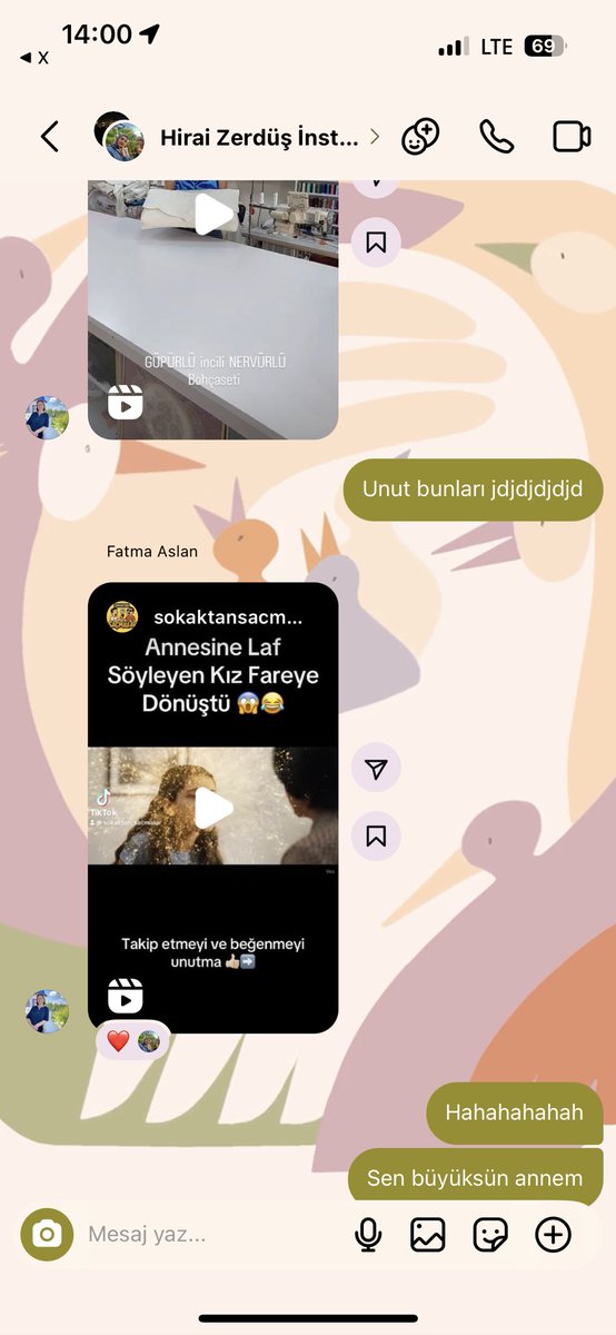 Annem cevabını reels atarak veriyor ne ara büyüdün seeeennn🥹