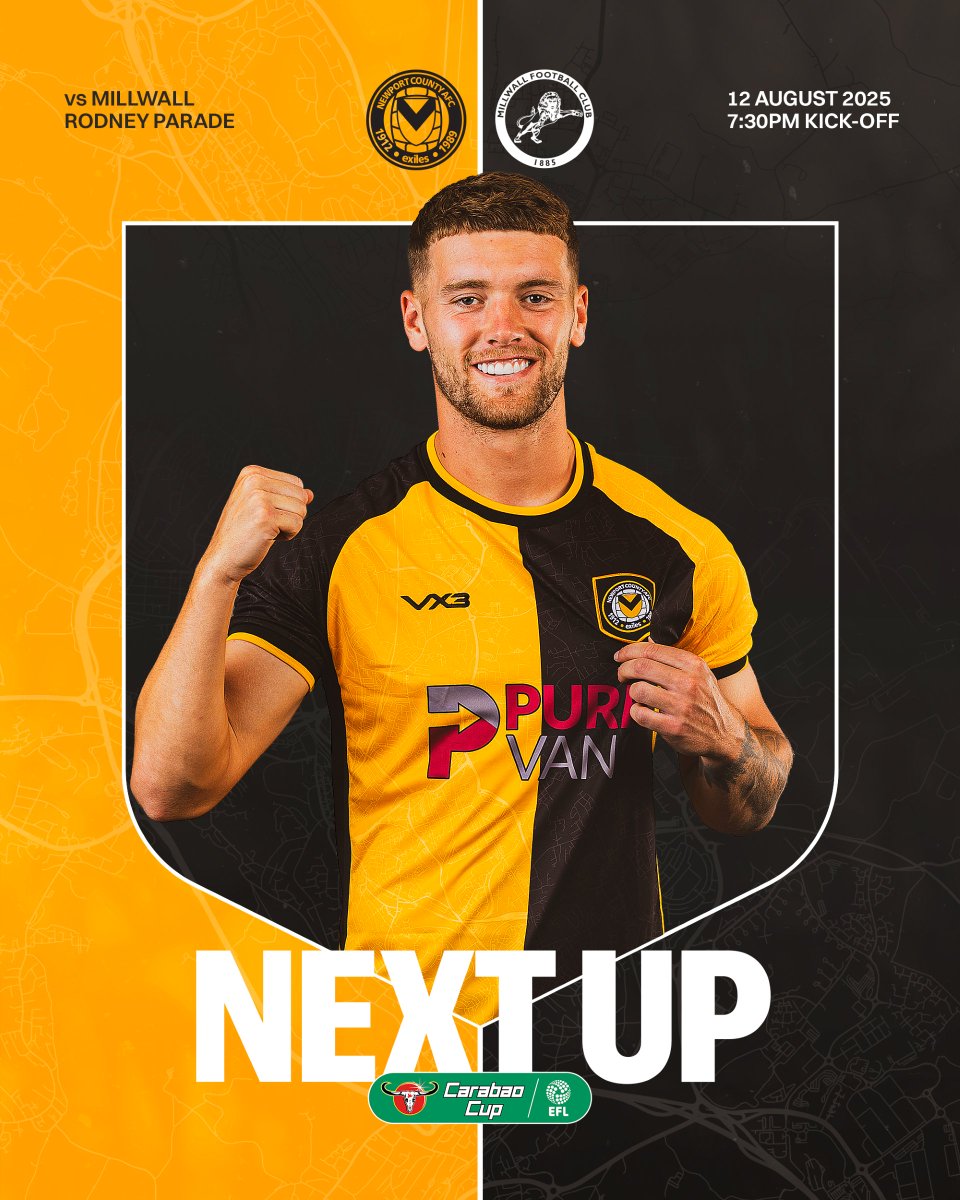 Newport County AFC (@newportcounty) on Twitter photo ๐คฉ Rodney Parade under the lights! ๐ โซ๏ธ
๐ <a href="/MillwallFC/">Millwall FC</a>
๐ <a href="/Carabao_Cup/">Carabao Cup</a> First Round
๐๏ธ Rodney Parade
๐ข Kick-off: 19:30
๐๏ธ Tickets - shorturl.at/8TwnM
#OneClubOneCounty ๐คฉ Rodney Parade under the lights! ๐ โซ๏ธ
๐ <a href="/MillwallFC/">Millwall FC</a>
๐ <a href="/Carabao_Cup/">Carabao Cup</a> First Round
๐๏ธ Rodney Parade
๐ข Kick-off: 19:30
๐๏ธ Tickets - shorturl.at/8TwnM
#OneClubOneCounty