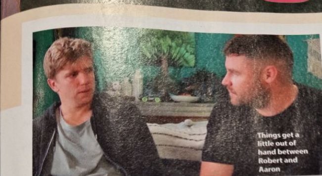 IN 2025 we are getting robron giving into temptation IN 2025 we are getting aaron admitting his feeling for robert IN 2025 we are getting aaron comforting robert when he needs him the most IN 2025-
