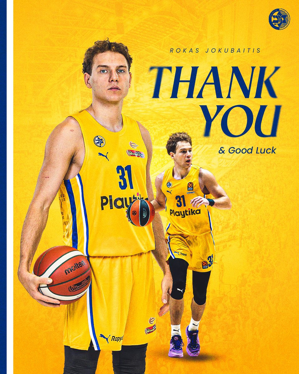 ❌ Maccabi Tel Aviv, 24 yaşındaki oyun kurucu Rokas Jokubaitis ile yollarını ayırdı.