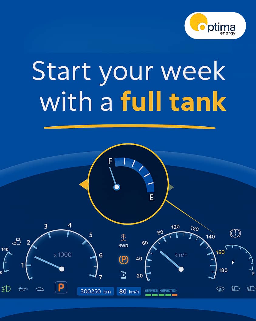 Take on this week with unwavering energy and determination.

We remain ready to serve you at all our service stations as you go smash your goals.

Fuel up today.

#optimaenergy
#downstreamoilandgas
#newweek
#energywithpossibilities