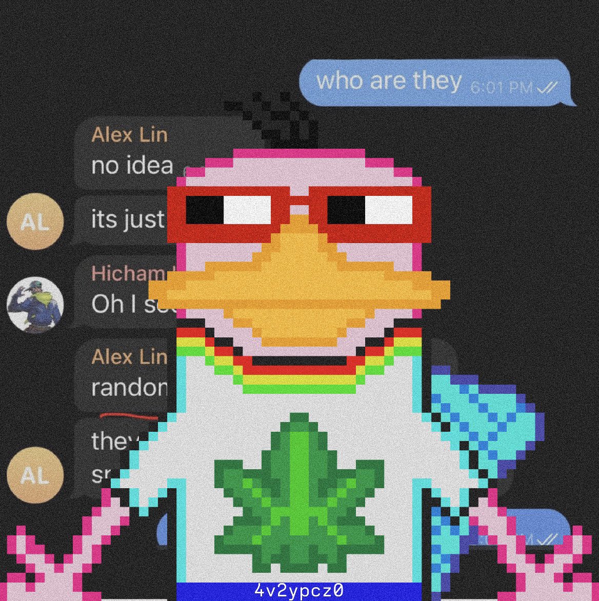 Fore Runner π£ (@jon4runner) on Twitter photo Keep an eye on <a href="/PlatypussNFT/">Agent Platypus</a>.
It is an NFT duck collection made in pixel art, pink with glasses and a cannabis-leaf shirt.
It has: 250+ traits, 50+ companions, 35+ memes making up to 6969 total supply.
WL: 0.0042E, Public: 0.0069E
250 WL up for grabs Keep an eye on <a href="/PlatypussNFT/">Agent Platypus</a>.
It is an NFT duck collection made in pixel art, pink with glasses and a cannabis-leaf shirt.
It has: 250+ traits, 50+ companions, 35+ memes making up to 6969 total supply.
WL: 0.0042E, Public: 0.0069E
250 WL up for grabs