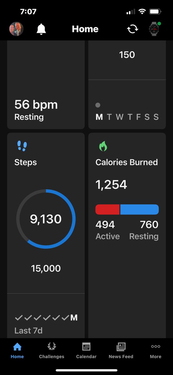 bhucks17's tweet photo. Attack Monday! 4 miles and 9,000 steps before 7:00. It doesn’t suck when it’s over! Down 127 #RoadTo150 https://t.co/uiCf9UKYce