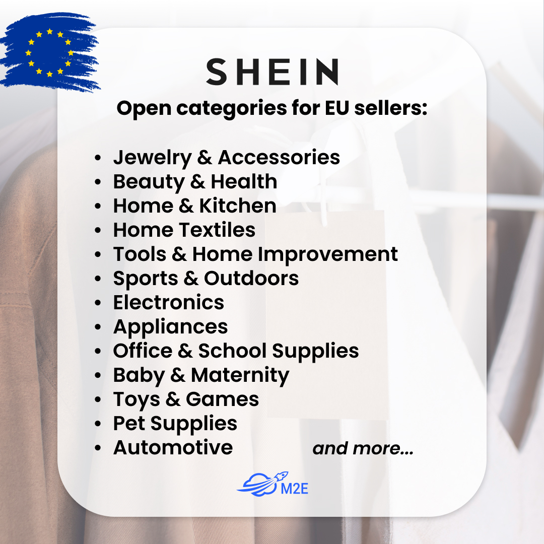 M2E Cloud (@m2ecloud) on Twitter photo Shein isnโt just for clothes, EU sellers can list in many other categories. Full list: docs.m2ecloud.com/docs/shein-catโฆ
Shein + M2E Cloud integration is coming ๐ Manage orders & listings from one place.
Be first ๐ m2ecloud.com/sell-on-shein-โฆ
#shein #m2ecloud #ecommerce #sheinmarketplace Shein isnโt just for clothes, EU sellers can list in many other categories. Full list: docs.m2ecloud.com/docs/shein-catโฆ
Shein + M2E Cloud integration is coming ๐ Manage orders & listings from one place.
Be first ๐ m2ecloud.com/sell-on-shein-โฆ
#shein #m2ecloud #ecommerce #sheinmarketplace