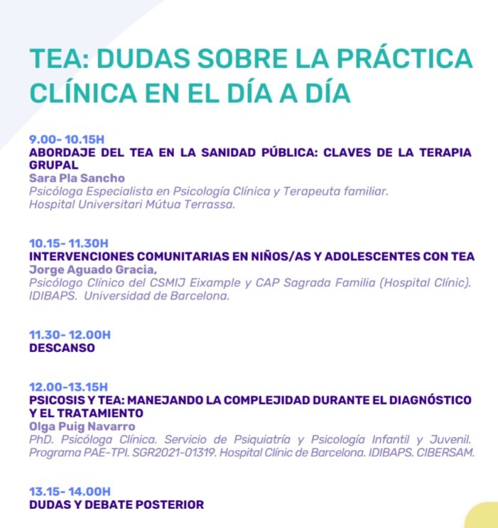 Sociedad Española de Psicología Clínica (@sepc_anpir) on Twitter photo Nuevo curso 100% online:
TEA: Dudas sobre la práctica clínica en el día a día.
Con especialistas en psicología clínica aportando conocimientos desde la sanidad pública.
29 de octubre de 2025. 
Inscríbete e infórmate aquí:
anpir.org/curso-tea-duda… Nuevo curso 100% online:
TEA: Dudas sobre la práctica clínica en el día a día.
Con especialistas en psicología clínica aportando conocimientos desde la sanidad pública.
29 de octubre de 2025. 
Inscríbete e infórmate aquí:
anpir.org/curso-tea-duda…