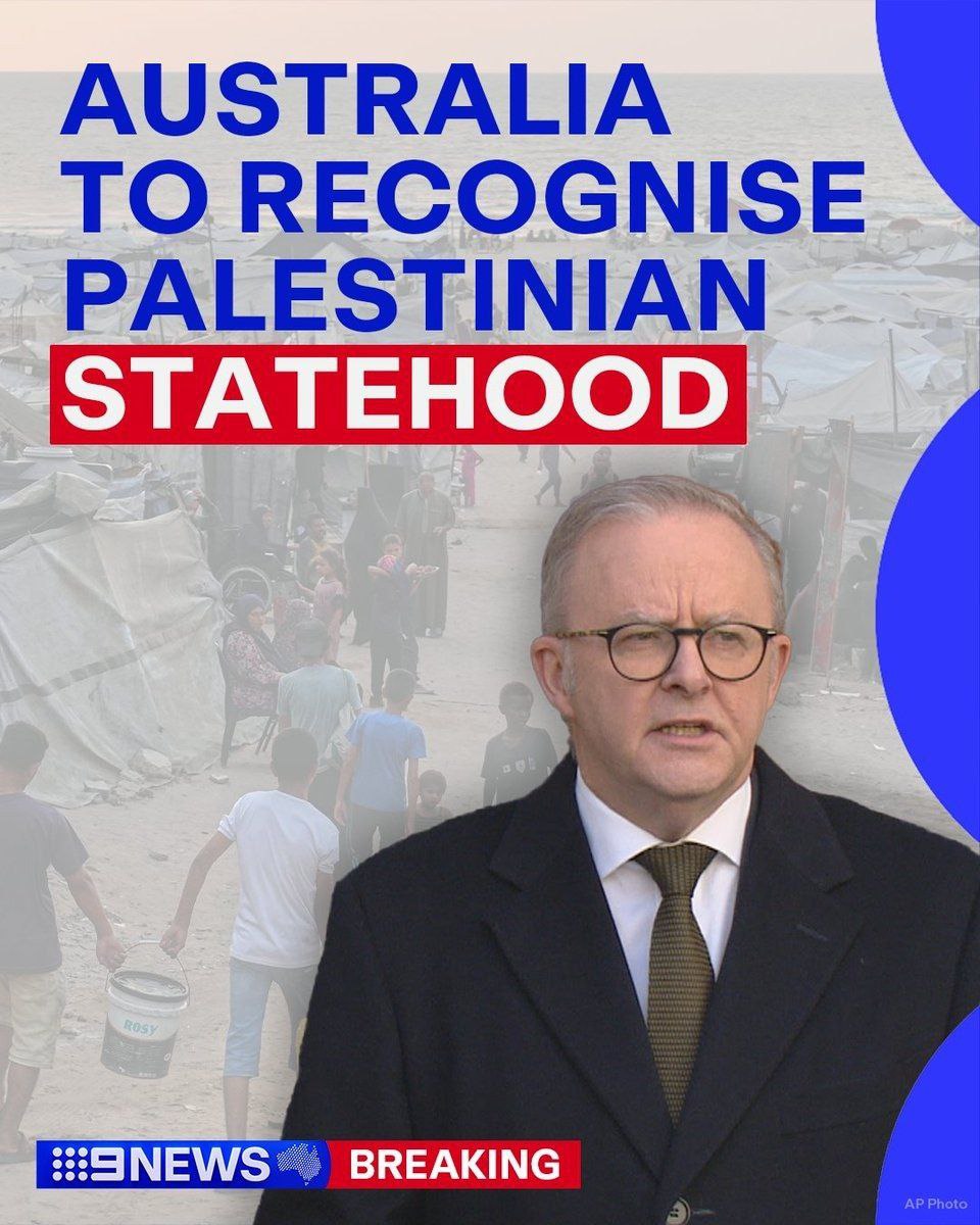 • أعلن رئيس وزراء أستراليا رسميًا ان بلادة سنعترف بدولة فلسطين في سبتمبر.