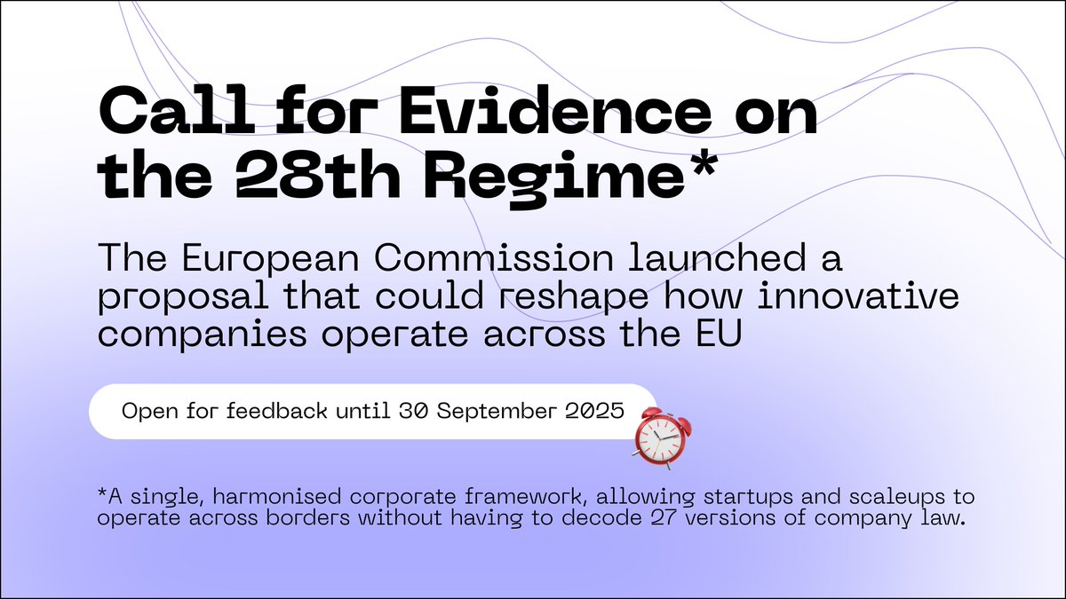 EuEthInstitute's tweet photo. The @EU_Commission recently launched a proposal that could reshape how innovative companies operate across the EU: the 28th Regime 👇 https://t.co/oYg5n226TW