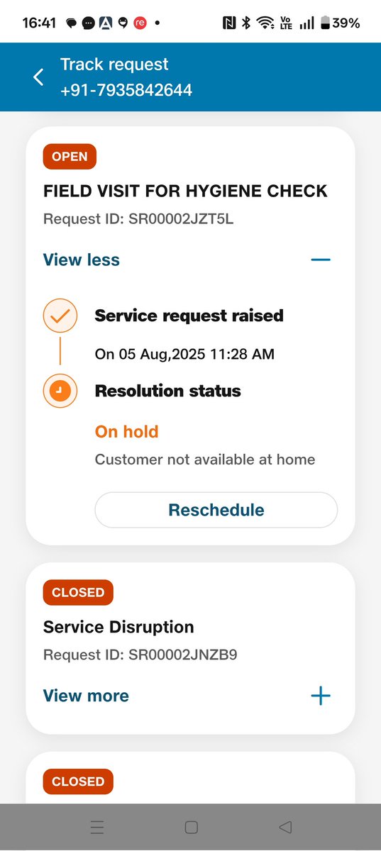 pysalbert's tweet photo. @JioCare  no one visited and rescheduled the visit "
Mentioned "customer not available at home" 🤣
Frustrating and irritating https://t.co/uZdjDflaSq