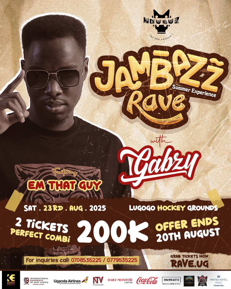 🎧💿 JAMBAZZ AFROBEATS DJ 💿🎧  

From Afrobeats to Afro-swing to Alté , y’all know when <a href="/EmThatGuy/">Emmie</a> is on the decks, it’s good vibes only. 
Em is ready to show y’all pure African artistry with his golden touch on the decks 🙌🏾

Get 🎫 via rave.ug 

#JambazzRave