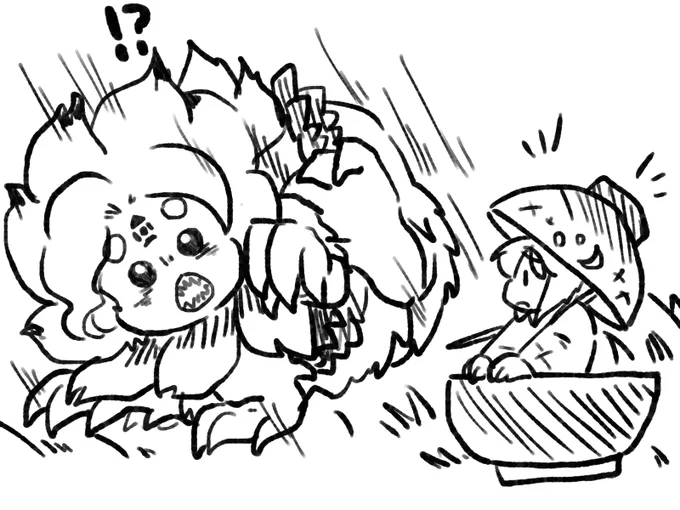 ばあさまびっくり。 