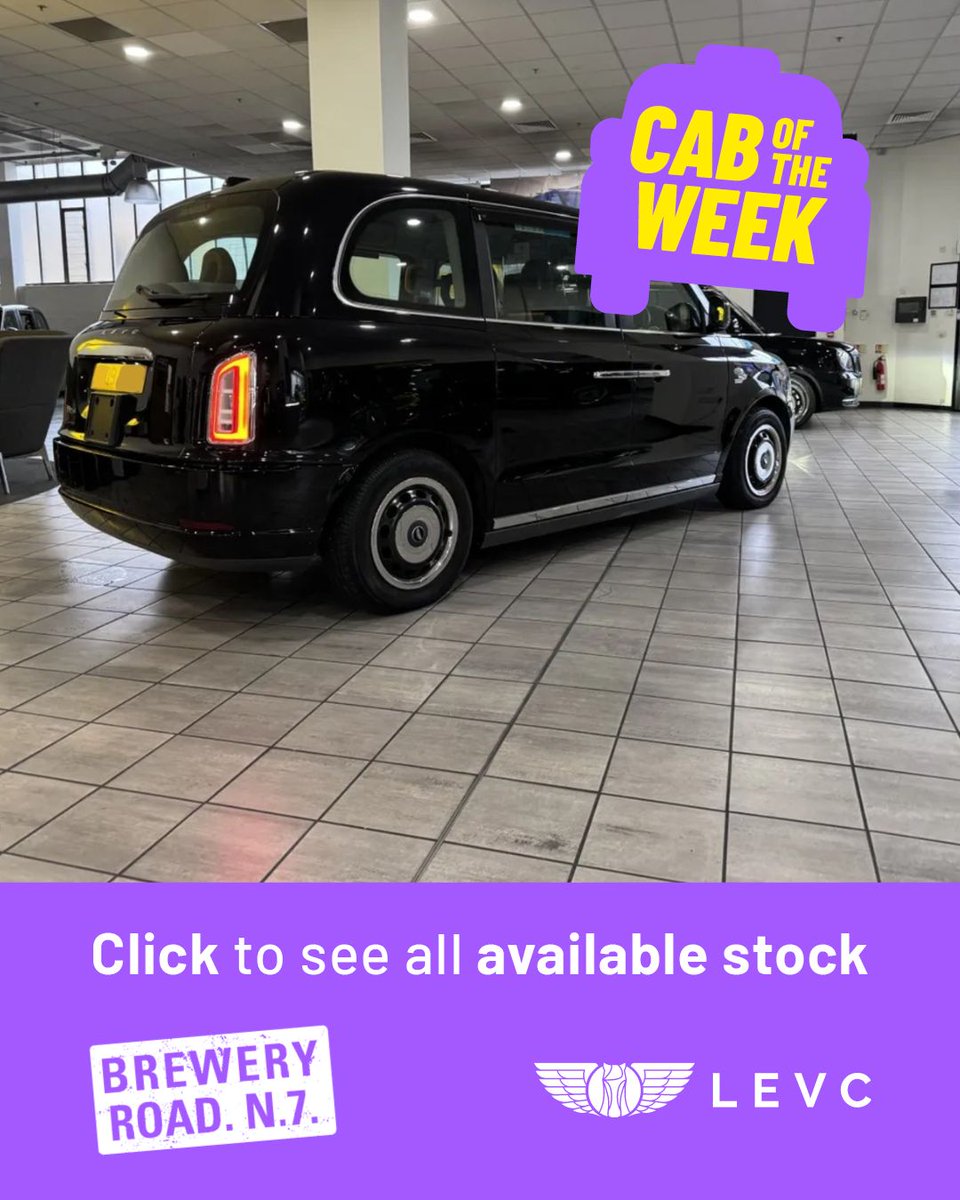 LEVCBreweryRoad's tweet photo. π£ #CabOfTheWeek π£
This eye-catching Raven Black 19-plate cab is in excellent condition throughout, with just one previous owner, and comes with the following:
β
Rear reversing camera
β
Panoramic roof
β
Cloth seats
β
Vinyl floor
β
Vista Comfort Plus model
β
Mileage: 126,846
Get your hands on it for just Β£37,850...
Want to find out more? Give our friendly, expert team a call on 020 7700 0888 today.