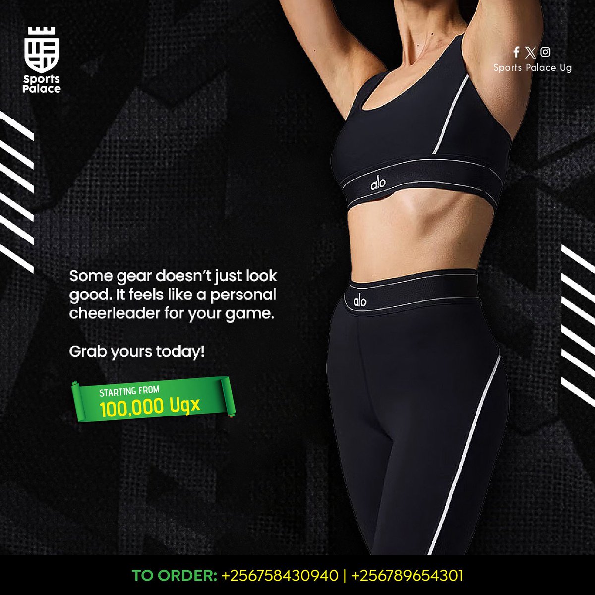 You gotta look good to feel good🤩hit us up today and get the right gear🤩Your fitness goals are on the other side of the perfect fit✅

#fitnessgoals #workoutgear #SportsPalaceUg