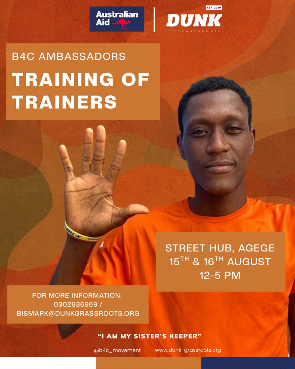 Join us for three days of:
🗣️ Community mobilization &amp; engagement strategies
📚 Preparing &amp; delivering effective training sessions
🤝 Conflict management &amp; problem-solving
📝 Reporting &amp; documentation skills

<a href="/AusAmbGHA/">Australian High Commission, Ghana</a> 
<a href="/CrossroadsIntl/">Crossroads International</a>
