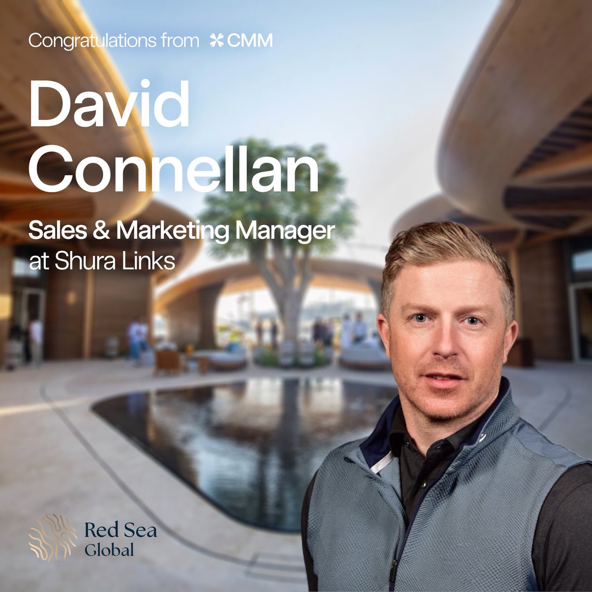 Congratulations to David Connellan on his appointment as Sales &amp; Marketing Manager at Shura Links with Red Sea Global. We wish you all the best in this exciting new chapter in your career! 

#GolfIndustry #Search