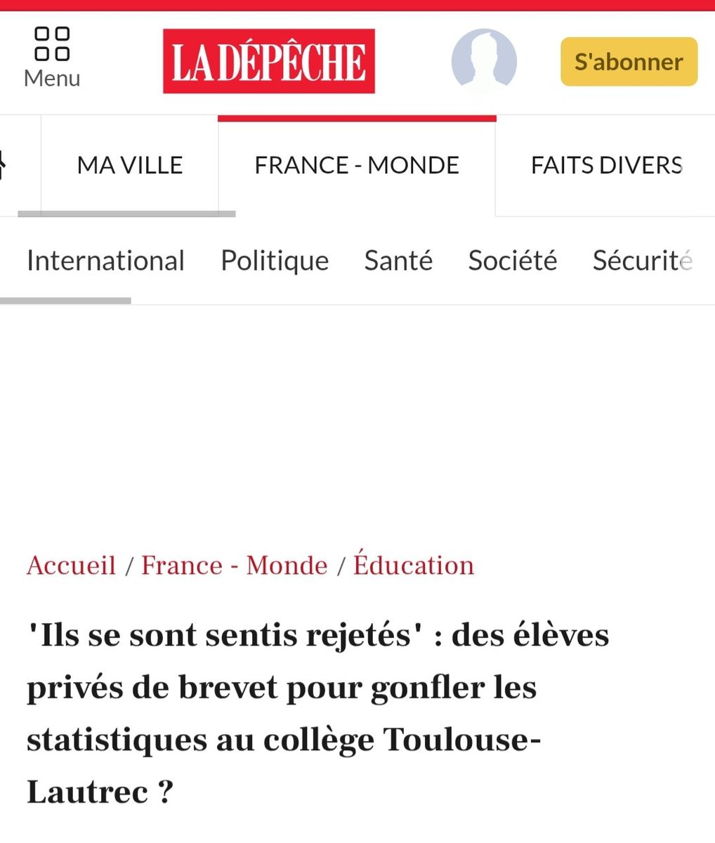 .
ladepeche.fr/2025/08/10/ils…

Quand on lit ce genre de titre dans la presse, on se dit que l'éducation nationale manque cruellement d'une dose de B. Lahire.