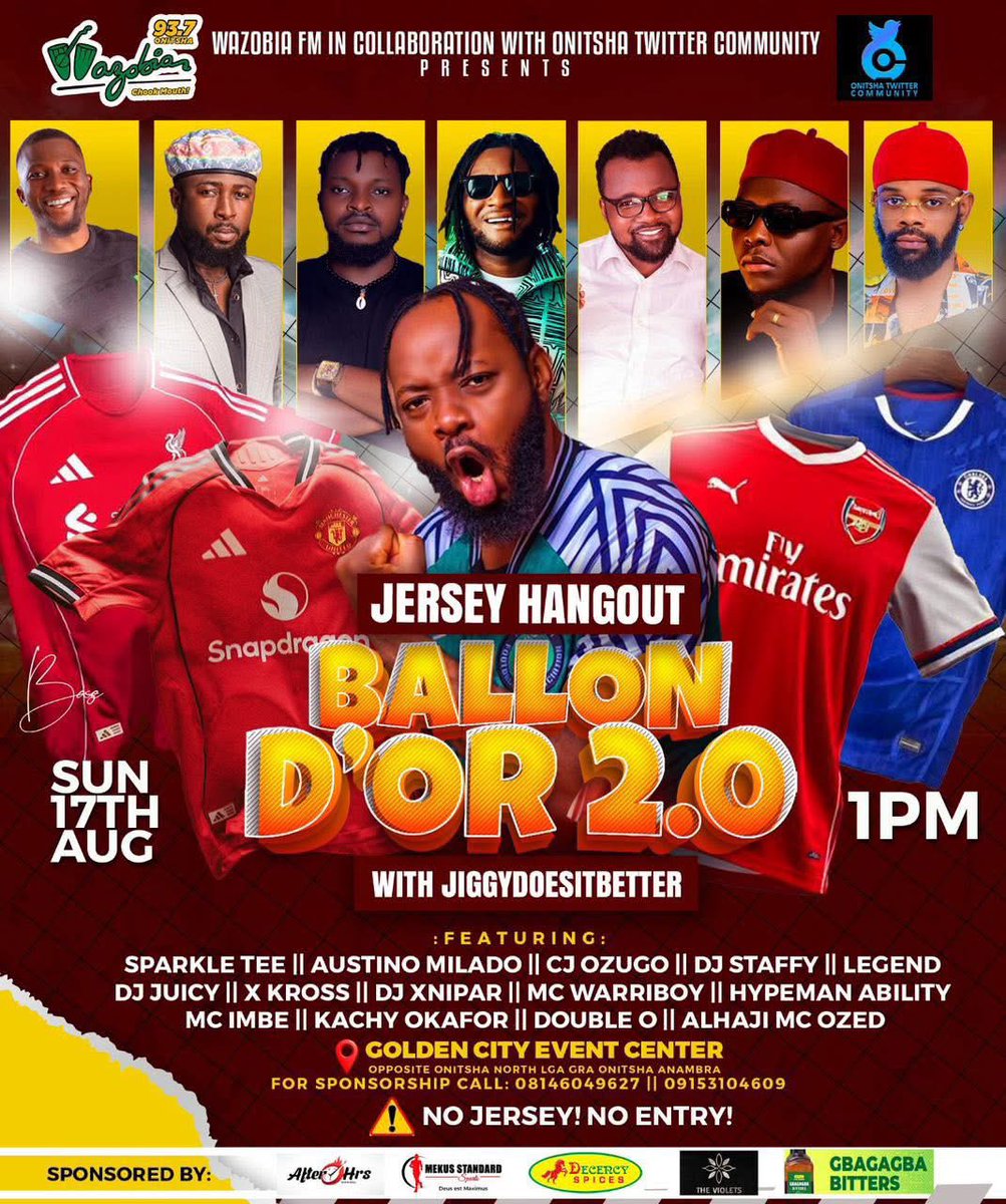 QueenDonnia's tweet image. We outside!!!! Counting down to the biggest jersey hangout in onitsha. 

#OnitshaTwitterCommunity
#JerseyHangout 
#BallondorWithJiggydoesitbetter