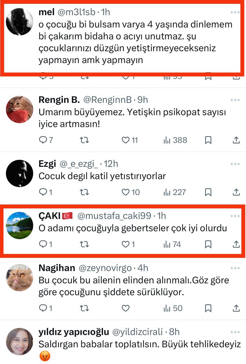 4 yaşında bir çocuk kediyi sevmek için kucağına aldı, beslemeci kadın çocuğa bağırarak ağlattı. Haydar Özkan, kesilmiş bir video yayınlayarak "çocuk kediyi boğmaya çalıştı, babası da kadına saldırdı" diye yalan söyleyerek 4 yaşındaki çocuğu hedef gösterdi.

Hayvantapar militanlar