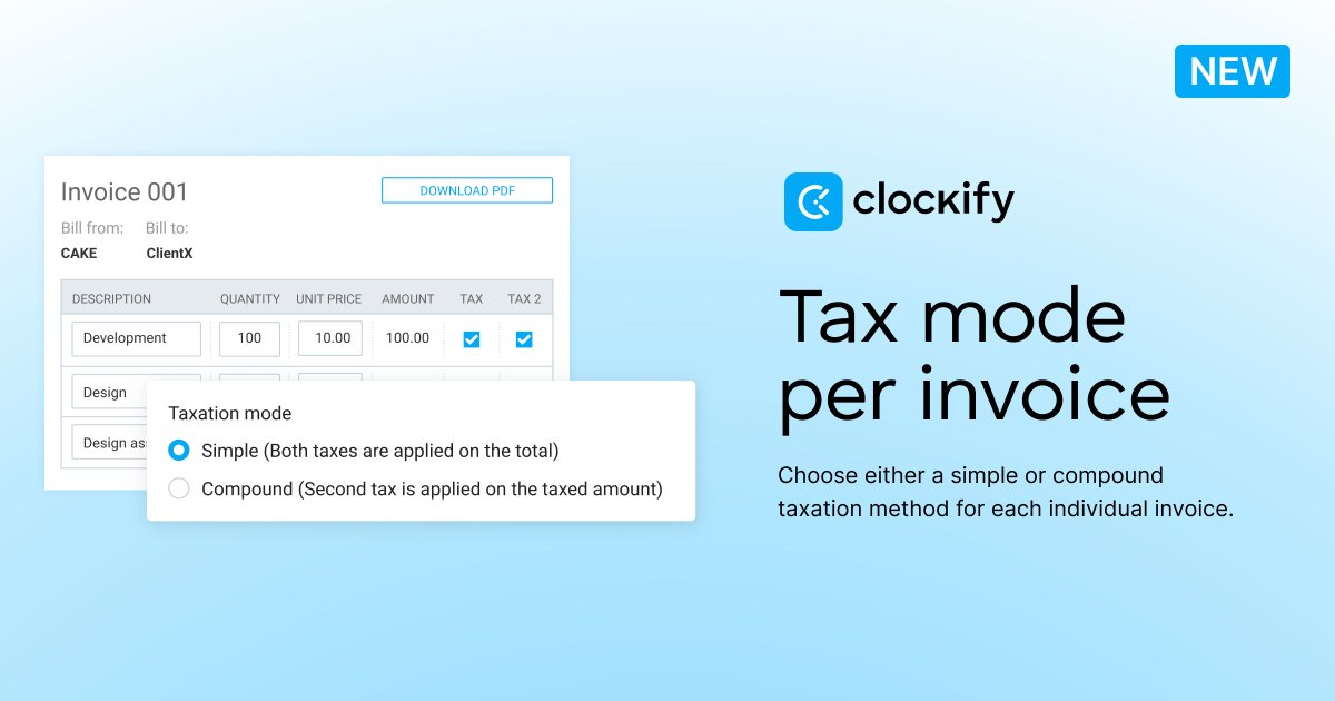 Clockify tweet media