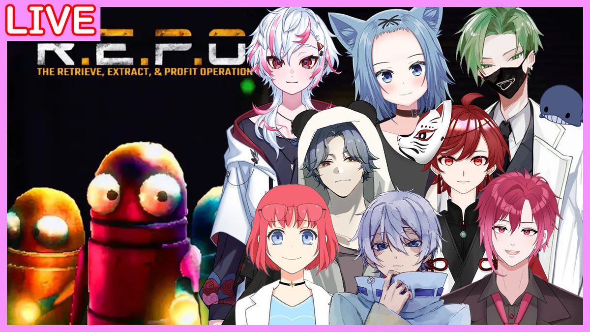 21時スタート予定！
アングラのみなさんとれぽします！
私の視点はこちらー！

【R.E.P.O.】　アングラRPメンバー９人でお宝さがし！【概要欄必読】 youtube.com/live/sUJeYecsO… <a href="/YouTube/">YouTube</a>より