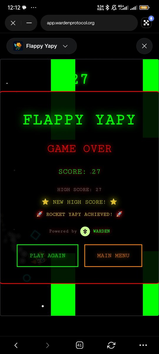 Just hit a new high score <a href="/wardenprotocol/">Warden</a> games
Join to earn PUMP daily
gWarden