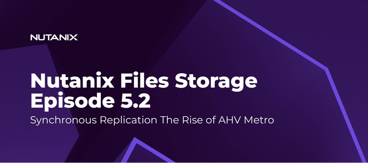 NutanixNation's tweet image. ⚙️ Synchronous replication can be tricky.

But in true Nutanix fashion, we made it simple, visual, and actually useful.

Episode 5.2 shows how to do it right — and what pitfalls to avoid. 🛑

Read now: is.gd/f72TUz

#ITPros #NutanixFiles #TechReads #HybridCloud
