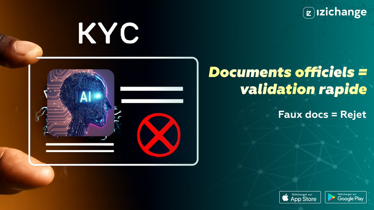🤖 Oui, l’IA peut générer des documents.
 
Mais notre équipe sait les reconnaître lors de la validation d'identité sur IZICHANGE.
 
🙄 Envoie des documents officiels, sinon tu vas ressayer indéfiniment.
 
#CryptoSécurisé #AntiFauxDoc #KYC #IZICHANGE