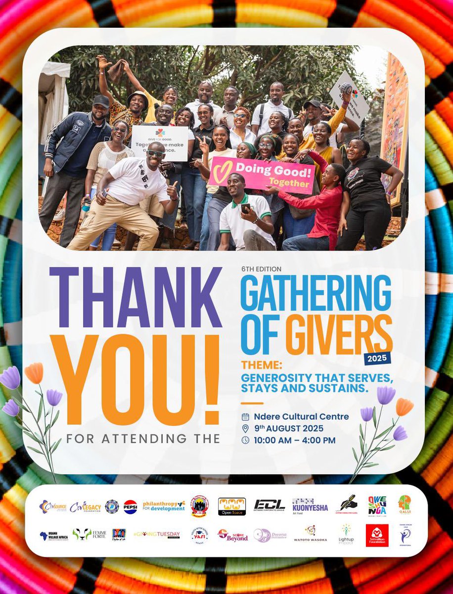 RaisingTeensUg2's tweet photo. A Very Big Thank You is in Order:
We are extremely grateful to @CivLegacy_F @CivsourceAfrica and @ngoforum for the Work well done during the #PhilanthropyWeek2025 
And the #GatheringOfGivers 

We are Building a #MovementForGenerosity https://t.co/9JvdQWI2zB