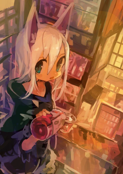 ひとり呑みしろけもちゃん
