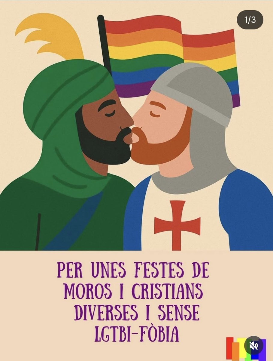 El cartel del colectivo LGTBI en Alicante para conmemorar las fiestas de la Vila Joiosa: "Por unas fiestas de moros y cristianos diversas y sin LGTBIfobia". 

Estoy seguro de que a la comunidad musulmana de la zona le encantará el cartel.
