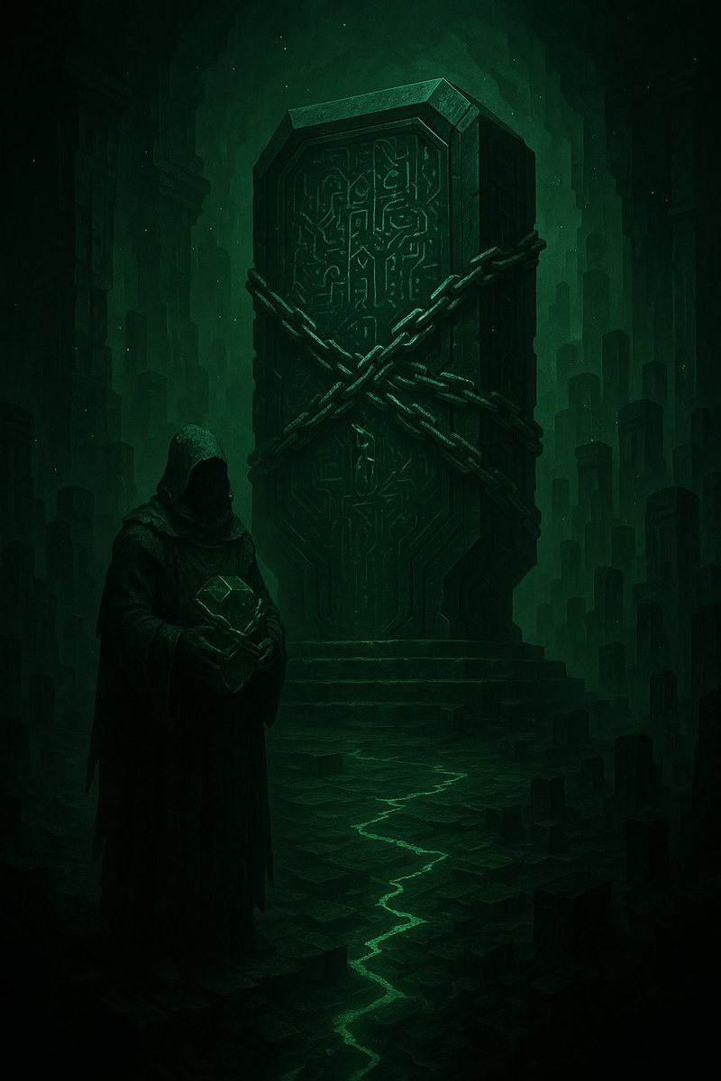saquinhaa's tweet photo. Chapter II: The Dead Vault

As the first supply was minted, the system watched, waiting for the greed it had seen a thousand times before.
But instead, something unexpected happened.

Vault-7 moved the supply.
Not to sell.
Not to trade.
But to entomb.

The Deadpunk Wallet was born — a digital crypt without keys, where coins became monuments and pressure became weapon.
With each deposit, the hum beneath the floor grew stronger.

#infopunks