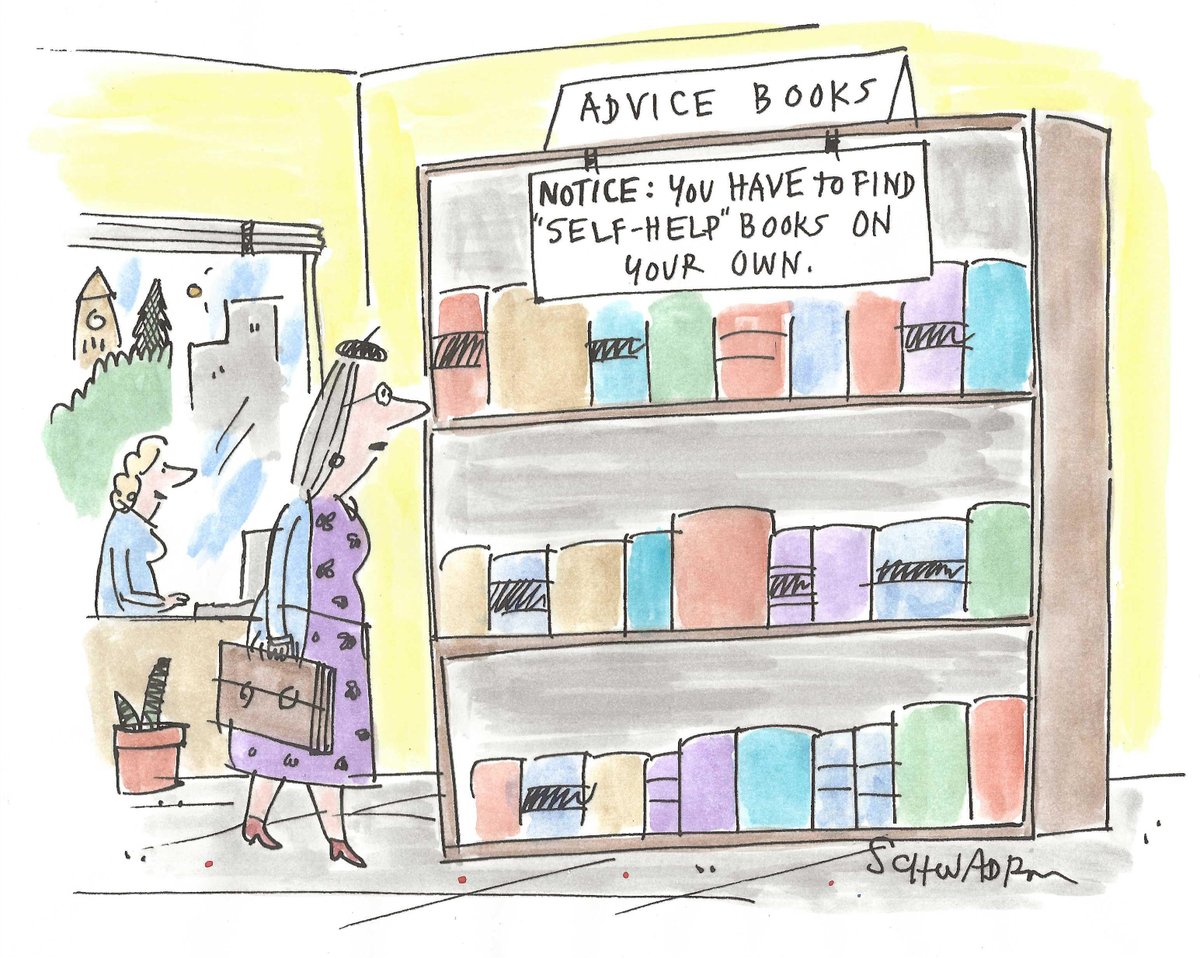 OldieMagazine's tweet image. Toon of the day! By Schwadron #toonoftheday #schwadron @OldieMagazine #selfhelpbooks
