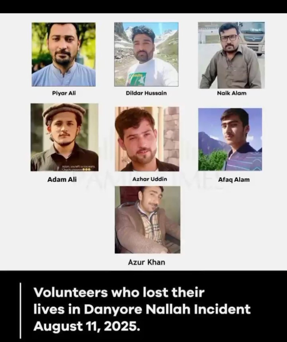YasirBalty's tweet photo. Tragic incident in #Danyore Gilgit. Where 7 youth volunteers lost their lives.
Shame on GB Government
#GilgitBaltistan https://t.co/M4XBH1Ye5B