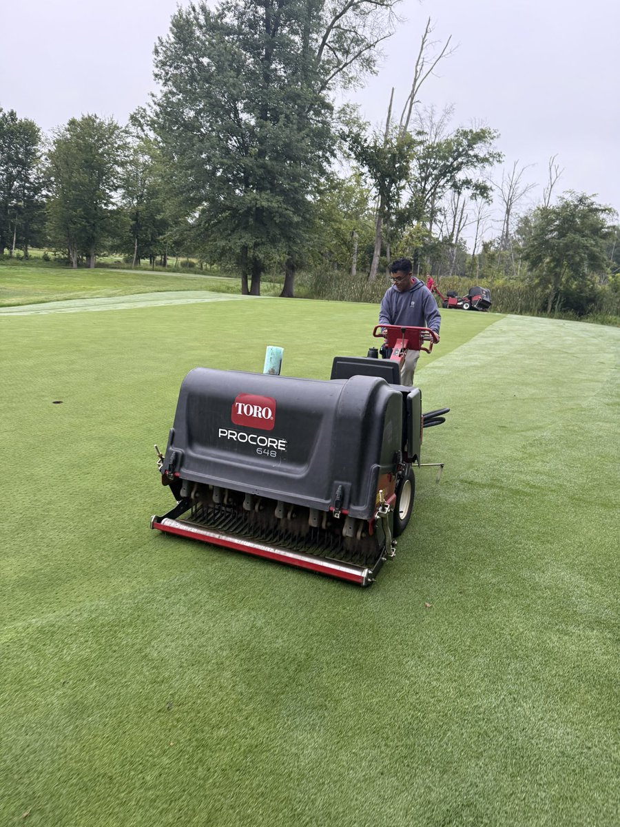 Sharkbite greens getting the vent treatment this morning.