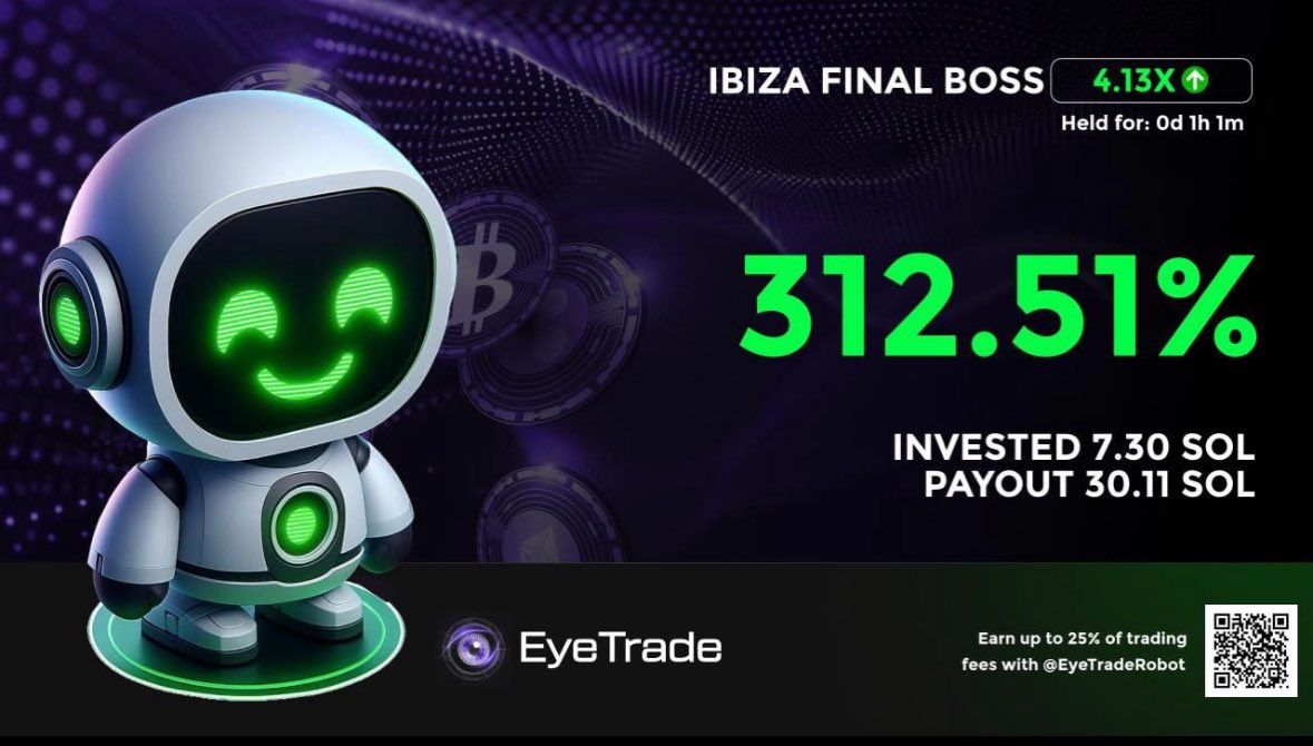 Even the EyeTrade robot knows $BOSS is going to the billions. Starting trading with EyeTrade today and start winning! <a href="/EyeTechX/">EyeTech</a> <a href="/bossonbonk/">Ibiza Final Boss</a> $EYE $BOSS

t.me/EyeTradeRobot?…