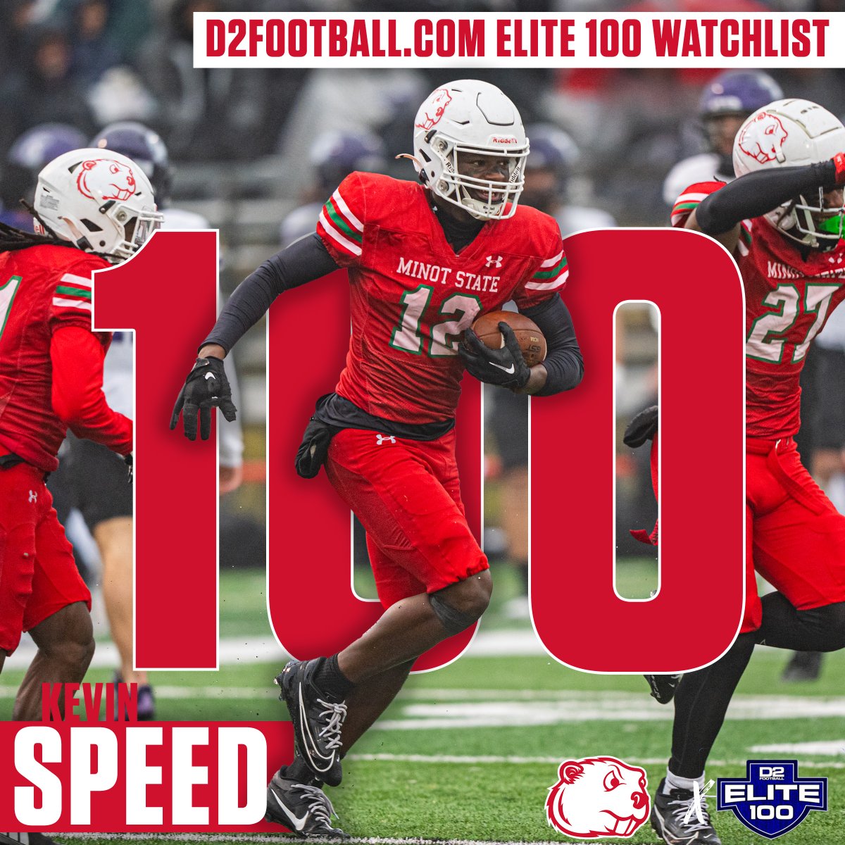 Minot State Football (@msubeaversfb) on Twitter photo Congratulations to Kevin Speed on being named to the <a href="/D2Football/">D2Football</a> Elite 100 Watchlist #WADL #EMAB Congratulations to Kevin Speed on being named to the <a href="/D2Football/">D2Football</a> Elite 100 Watchlist #WADL #EMAB