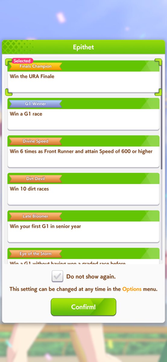 chalupachoco's tweet image. I made it guys!!! I got Haru that Championship Win she deserves🥹🥹🥹