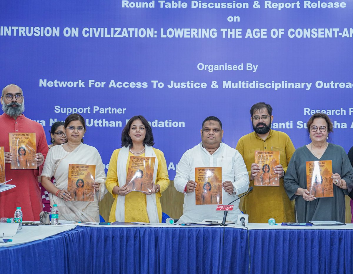Delhi Round Table Rejects Proposal to Lower Sexual Consent Age to 16; NHRC’s Priyank Kanoongo Lends Support to Sewa Nyaya Utthan Foundation in Big Pushback

A compressive research report against lowering the age was released

rashtrajyoti.com/delhi-round-ta…